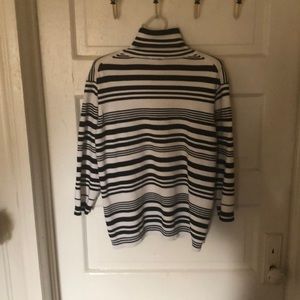 Gap Black/White Striped Turtleneck